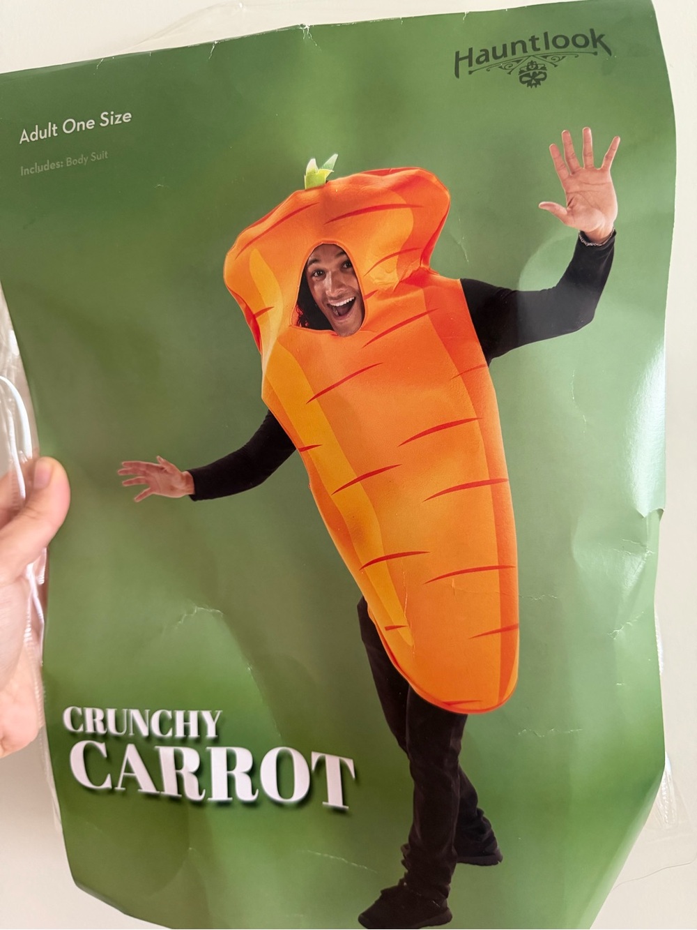 Adult Halloween Orange Carrot Costume - Crunchy Carrot